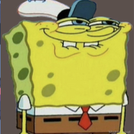 brown_background cartoon clothes hat meta:not_oc nas:leebait necktie smile smug spongebob_squarepants
