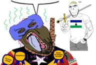 2soyjaks award black_lives_matter bloodshot_eyes brown_skin brown_troonjak buff chad country countrywar discord distorted flag:lesotho flag:minor_attracted_person flag:pan-african flag:timor-leste glasses hanging holding_object holding_sword lesotho map_(pedophile) most_retarded_nigger_award nigger noose open_mouth pedophile ribbon satoko_houjou(namefag) shitskin speech_bubble speech_bubble_empty stinky stubble sword timor-leste tongue trend:aryan trend:slopjak variant:bernd variant:cobson watch // 1451x982 // 426.8KB