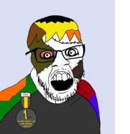 amalgamation angry bloodshot_eyes dan frankenstein's_monster hybrid jake medal nate sean shemmycuck stitch stitched trend:jartycuck variant:feraljak zombie // 1581x1630 // 419.0KB