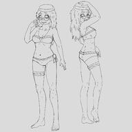 art artist:sleep_chvd award beanie clothes coomer_artstyle female full_body glasses hat open_mouth pose skinny soyjak variant:soytan // 1488x1488 // 127.1KB
