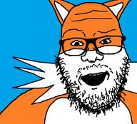 background bald beard coal glasses ring sega sonic sonic_(series) sonic_the_hedgehog soyjak stubble tails_(sonic) variant:chai_breakfast // 884x800 // 37.5KB