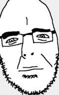 bruh frown glasses head_only neutral soyjak stubble variant:unknown white_skin // 228x364 // 19.0KB