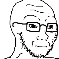 artist:jay aware beard closed_mouth crying glasses open_mouth red_eyes scared subvariant:crying_soyak_ears2 tear variant:soyak // 644x800 // 108.4KB