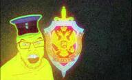 angry clothes fsb glasses glowing hat military_cap mustache open_mouth russia soyjak stubble variant:feraljak video // 650x394, 8.3s // 2.5MB