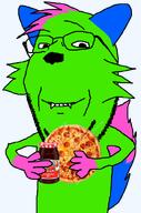 dont_touch_my_pizza dyed_hair ear eyes fangs fur furfag furry gemeraldiest_comments_section💎💎💎enter_as_you_please💎💎💎 green_skin holding_object jelly kevin nyanwolf pizza subvariant:wholesome_soyjak teeth variant:gapejak zombycare // 397x600 // 158.0KB