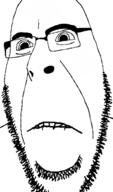 biting_lip distorted frown glasses soyjak stubble subvariant:hornyson template variant:cobson // 415x707 // 83.2KB