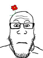 closed_mouth flower glasses neutral plant soyjak stubble subvariant:neutralplier variant:markiplier_soyjak // 600x800 // 51.5KB