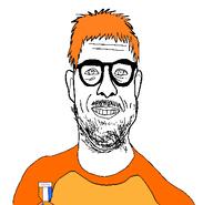 badge eyelids glasses hair orange_hair smile soyjak soyzellig_party stubble text variant:microplasticsjak zach zarty // 464x446 // 15.8KB