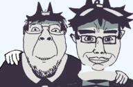2soyjaks FPEgem Kevin_FPE Lizzy book buck_teeth chud_troon_alliance crown ear fpe friendship full_body fundamental_paper_education glasses hair hand happy horn looking_at_you nerd skirt smile soyjak stubble subvariant:chudjak_front template transparent_background variant:bernd variant:chudjak // 834x541 // 18.7KB