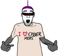 antenna arm clothes cyborg ear glasses hair hat i_love open_mouth pointing soyjak stubble tranny tshirt variant:shirtjak virtual_reality // 618x586 // 133.9KB