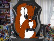 angry assault_rifle controller dance gaming_chair grey_squirrel headset knife red_squirrel squirreljak subvariant:feralrage subvariant:feralsquirrel trend:squirreljakking variant:feraljak variant:impish_soyak_ears video_game // 1440x1080, 57.3s // 59.5MB