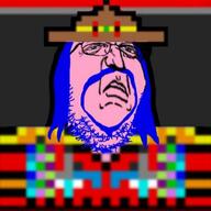 angry blue_hair clothes croat glasses hair hat knowyourmeme mustache pixel_art punisher_face r_place soyjak stubble variant:gapejak vinluv // 680x680 // 43.2KB