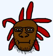 beard black_skin glasses meta:not_oc nigger red_hair variant:unknown // 410x433 // 8.0KB