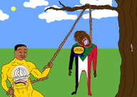 arab black_skin brown_skin flag:rapid_support_forces flag:sudan genocide hanging nigger rope sky sudan sun tree variant:bernd variant:chudjak // 2100x1500 // 340.0KB