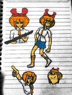 artist:entiral body drawfag drawing gun mymy_(ongezellig) ongezellig open_mouth pencil_drawing pointing smile soyjak variant:impish_soyak_ears // 1080x1435 // 1.3MB