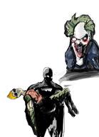 Warrior-Z(user) artist:romanian_schizo batman batman_(series) boots capeshit clothes clown dc_comics dead dead_body death_in_the_family deceased full_body glove joker_(dc) lemon_(user) mask robin suit superhero variant:chudjak // 433x597 // 122.3KB