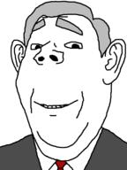 clothes george_bush_jr george_w_bush looking_at_you necktie politics president smile subvariant:wholesome_soyjak variant:gapejak // 600x800 // 9.4KB