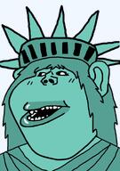 amerimutt blue_skin crown ear green_skin statue statue_of_liberty subvariant:female_impish_ears subvariant:impish_amerimutt variant:impish_soyak_ears // 664x941 // 36.8KB