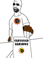 arm beard boomer_shooter closed_mouth hand holding_object paper serious_sam smile smug soyjak variant:bartender // 1536x2048 // 165.9KB