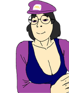 asian breasts brown_eyes clothes conservativewaluigi_(namefag) female femjak hat meta:namefags pol_(4chan) subvariant:female_cobson variant:cobson woman yellow_skin