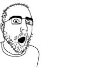 clothes ear glasses hair open_mouth soyjak stubble variant:unknown // 828x570 // 11.4KB