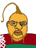 belarus brown_hair country ear flag flag:belarus glasses green_eyes hair hohol meta:tagme mustache orange_skin soyjak stubble variant:angry_mutt // 720x960 // 69.9KB