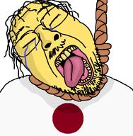 aliased asian buck_teeth crying flag:japan glasses hair hanged hanging jap japan japsectoid rope slant_eyes stubble sweat_stain tongue variant:bernd yellow_skin yellow_teeth // 768x786 // 39.4KB