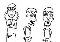 3soyjaks beavis_and_butthead cartoon clothes daria female glasses hair jake nate television variant:soytan // 593x421 // 9.9KB