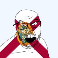 angry flag flag:florida florida glasses god hair looking_at_you mustache open_mouth soyjak state stubble teeth text transparent_background united_states variant:feraljak // 1500x1500 // 413.7KB