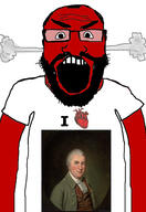 angry balding beard clothes glasses hair heart i_love nathaniel_gorham open_mouth red_skin soyjak subvariant:science_lover tshirt variant:markiplier_soyjak // 2819x4096 // 907.1KB