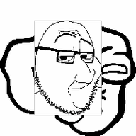 3dgifmaker animated closed_mouth eyebrows glasses grin hand megamind pointing smile smug soyjak spinning stubble variant:smugjak // 200x200 // 155.6KB