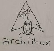 arch_linux autism biting_lip furry glasses gnulinux mauzymice meta:tagme redraw soyjak stubble subvariant:hornyson text traditional_media variant:cobson // 1800x1684 // 561.0KB