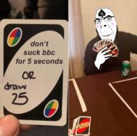 arm bbc blush glasses hand holding_object irl_background painted_nails queen_of_spades smile soyjak stubble tattoo text uno variant:cobson // 680x678 // 460.9KB