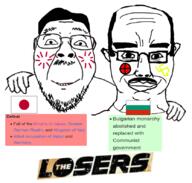 2soyjaks bulgaria chud_troon_alliance country emperor flag flag:bulgaria flag:japan friendship hirohito hugging imperial_japan japan loser nazism ratniks rising_sun smile subvariant:chudjak_front swastika tsar_boris_iii variant:bernd variant:chudjak wikipedia world_war_2 // 834x795 // 396.7KB