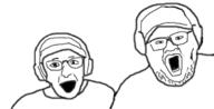 clothes fat glasses hat headphones kamen_rider oekaki open_mouth soyjak stubble variant:unknown // 307x157 // 11.3KB