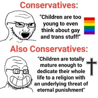 2soyjaks artist:shitskintrannypedophilebraphog bean_mouth calarts christianity conservatism cross flag:lgbt_pride_flag glasses meta:bait politics religion variant:soyak // 1080x1080 // 124.6KB