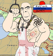 buff camouflage christian_cross christianity coat_of_arms cross crucifix eastern_orthodox flag:georgia flag:russia gem_alert georgia hand_in_pocket holding_object map medal mge muscles necklace orthodox orthodox_cross orthodoxy smile symbol team_fortress_2 variant:cobson // 1800x1923 // 631.1KB