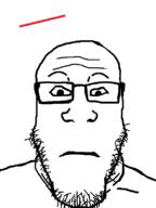 closed_mouth front_facing glasses line neutral red soyjak stubble subvariant:neutralplier template variant:markiplier_soyjak // 600x800 // 10.2KB