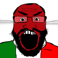 angry beard clothes country countrywar flag flag:italy glasses head_steam italy open_mouth red_skin soyjak subvariant:science_lover variant:markiplier_soyjak // 800x600 // 131.6KB