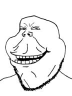 laughing open_mouth soyjak stubble subvariant:henry variant:gapejak // 700x933 // 54.9KB