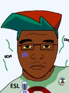 brown_skin clothes discord esl flag:minor_attracted_person fnf_pedo glasses green_hair hair hat love_is_love map_(pedophile) moustache neutralplier_award nigger pedophile stink_lines stubble sweat_stain variant:zjak yellow_sclera // 650x873 // 31.1KB