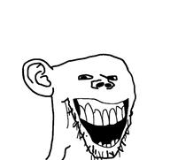 ear laughing open_mouth soyjak stubble subvariant:splicejak template variant:impish_soyak_ears // 485x457 // 19.9KB