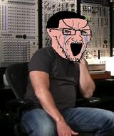 angry black_shirt crying faggot fat glasses irl irl_background jeans nine_inch_nails stubble trent_reznor variant:soyak white_skin // 296x355 // 77.6KB