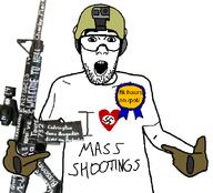 mass_shooter open_mouth pointing_at_shirt shirt_with_words soyjak variant:shirtjak // 618x559 // 177.9KB
