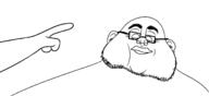 big_jack_horner closed_mouth ear eyebrows eyelids glasses hand pointing puss_in_boots smug stubble variant:unknown // 2362x1077 // 71.9KB