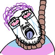 glasses hanging mustache open_mouth stubble tongue tranny variant:eisenhower // 500x500 // 59.2KB