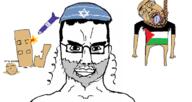 3soyjaks flag:palestine israel meta:tagme palestine soyjak variant:bernd variant:chudjak variant:cobson // 1715x912 // 237.4KB