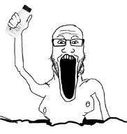 arm bottle glasses gynaecomastia holding_bottle holding_soylent open_mouth plastic_bottle soy soylent soylent_(original) soylent_bottle stretched_mouth stubble variant:markiplier_soyjak // 824x870 // 116.1KB