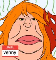 caiculatedrisk closed_mouth fat hair hair_ornament hello_my_name_is_(sticker) looking_at_you mutt obese orange_hair pooner stinky subvariant:meximutt_front3 text transparent_background variant:meximutt white_skin yellow_sclera // 796x849 // 57.2KB