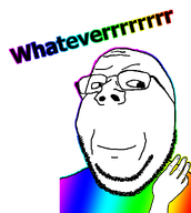 arm colorful gay gradient hand lgbt lgbt_flag rainbow smile smug subvariant:wholesome_soyjak text variant:gapejak whatever // 872x975 // 71.8KB